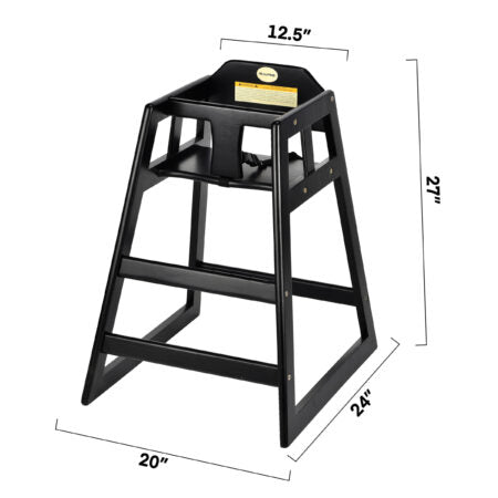 Alpine Industries Baby High Chair Espresso - ALP412-01-ESP