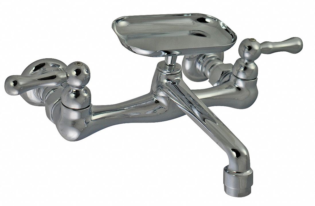 American Standard Chrome, Straight, Kitchen Sink Faucet, Manual Faucet ...