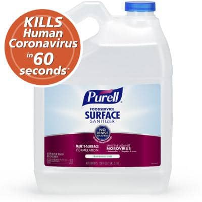 Purell Surface Sanitizer, Fragrance Free, 1 gal Bottle - 4341-04