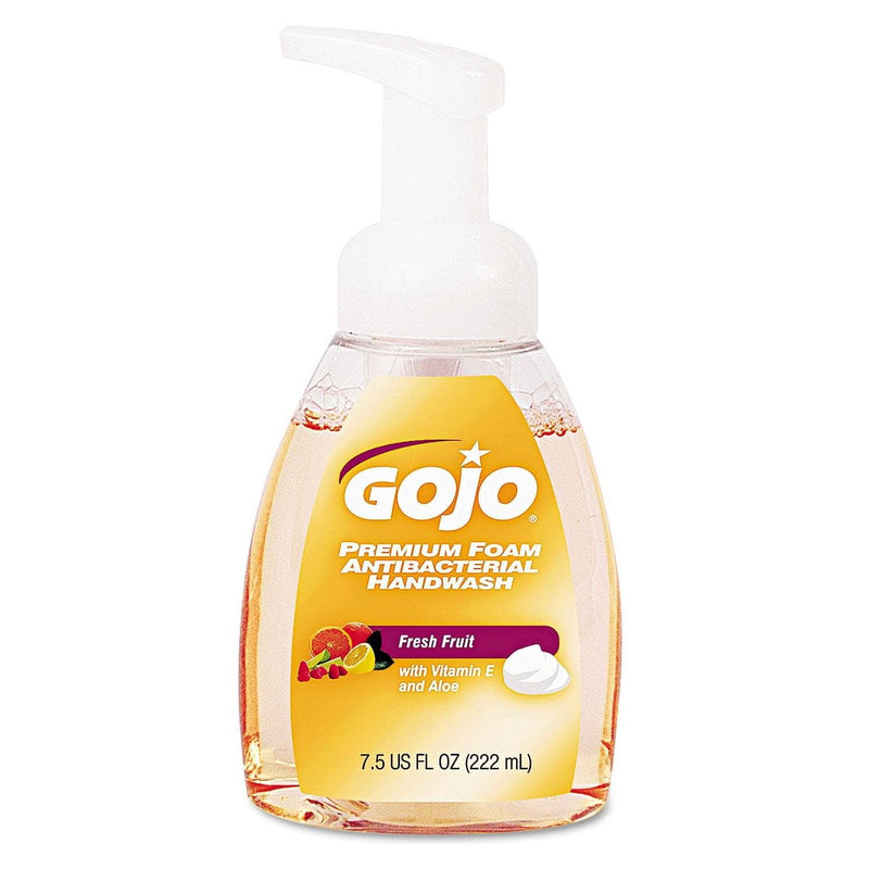 Gojo Premium Foam Antibacterial Hand Wash, Fresh Fruit Scent, 7.5 Oz Pump, 6/Carton - GOJ571006CT - TotalRestroom.com