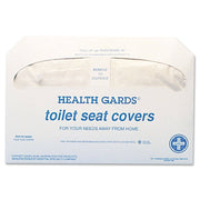 Hospeco Health Gards Toilet Seat Covers, White, 250 Covers/Pack, 20 Packs/Carton - HOSHG5000CT - TotalRestroom.com