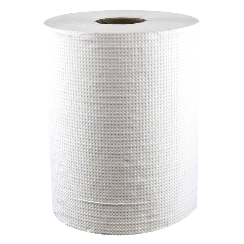 Morcon Hardwound Roll Towels, Paper, White, 7.8" X 600 Ft, 12 Rolls/Carton - MORW12600 - TotalRestroom.com