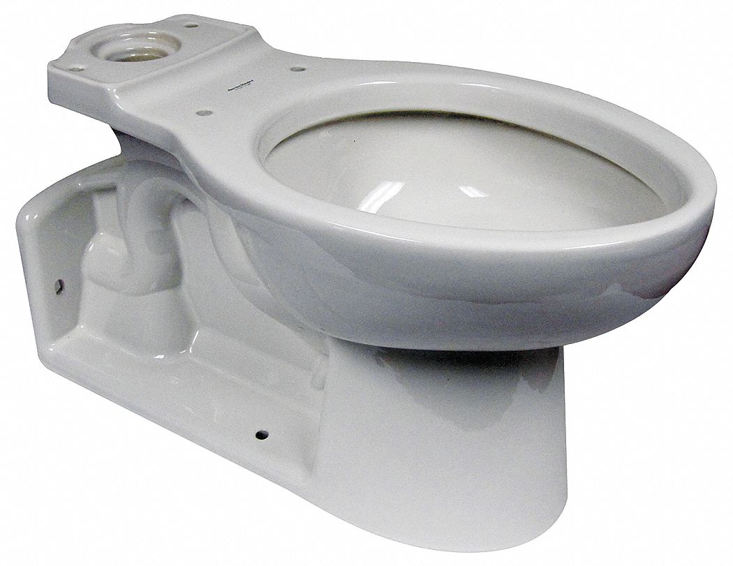 American Standard Elongated, Floor with Back Outlet, Pressure Assist Tank, Toilet Bowl, 1.1/1.6 Gallons per Flush - 3701001.02