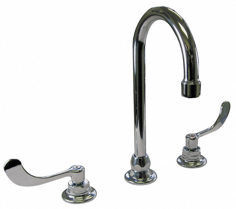 American Standard Chrome, Gooseneck, Kitchen Sink Faucet, Bathroom Sink Faucet, Manual Faucet Activation, 1.50 gpm - 6540180.002