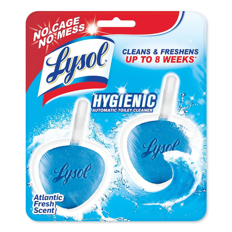 Lysol Hygienic Automatic Toilet Bowl Cleaner, Atlantic Fresh, 2/Pack - RAC83721 - TotalRestroom.com