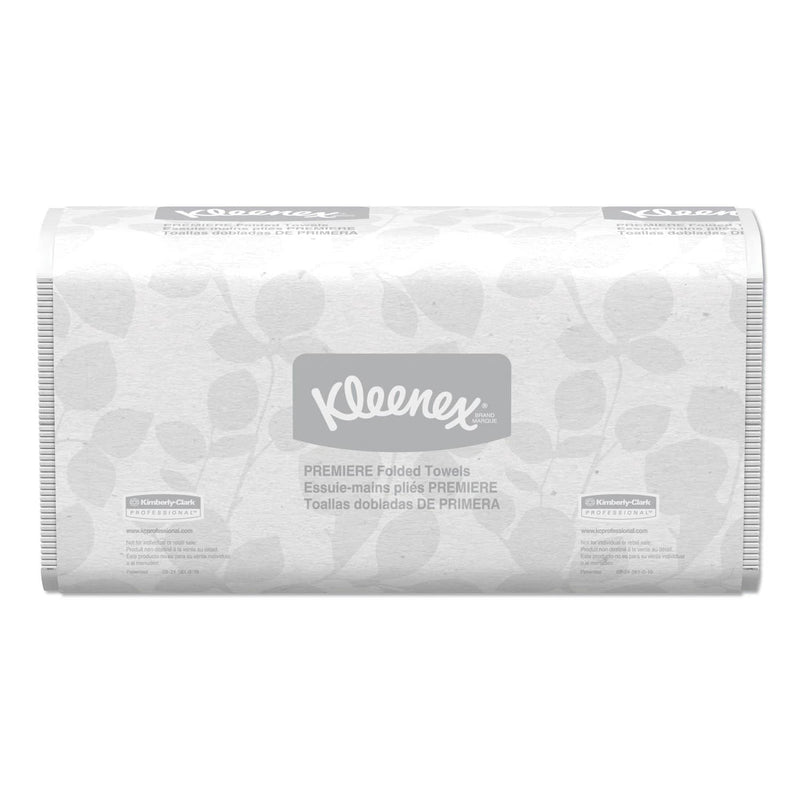 Kleenex Premiere Folded Towels, 9 2/5 X 12 2/5, White, 120/Pack, 25 Packs/Carton - KCC13254 - TotalRestroom.com