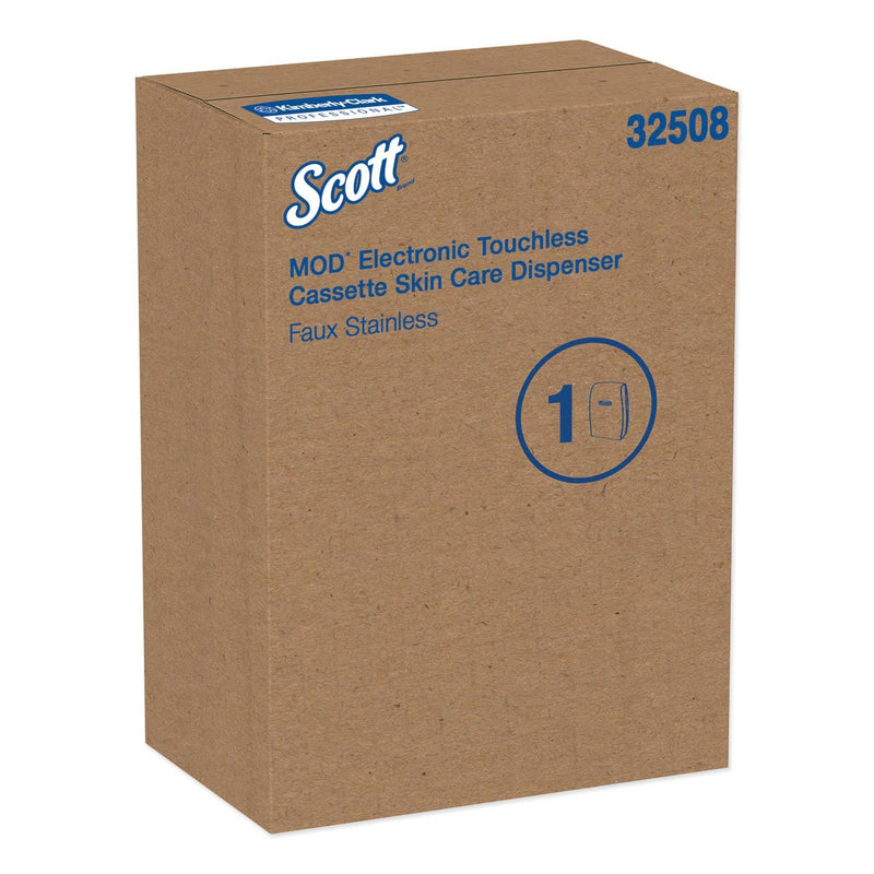 Scott Electronic Foam Skin Care Dispenser, 1200 Ml, 7.3" X 4" X 11.7", Brushed Metallic - KCC32508 - TotalRestroom.com