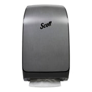 Scott Mod* Scottfold* Towel Dispenser, Plastic, Brushed Metallic,10 3/5 X 5.48 X 18.79 - KCC39712 - TotalRestroom.com