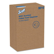 Scott Mod* Scottfold* Towel Dispenser, Plastic, Brushed Metallic,10 3/5 X 5.48 X 18.79 - KCC39712 - TotalRestroom.com