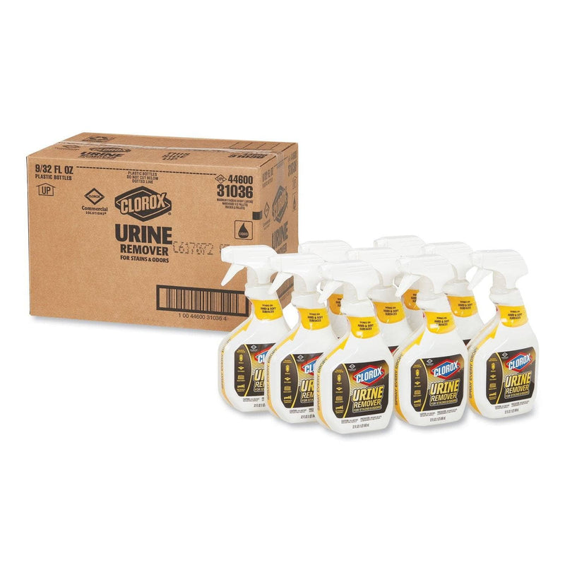 Clorox Urine Remover For Stains And Odors, 32 Oz Spray Bottle, 9/Carton - CLO31036CT - TotalRestroom.com
