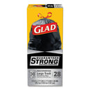 Glad Drawstring Large Trash Bags, 30 Gal, 1.05 Mil, 30" X 33", Black, 15/Box - CLO78966BX - TotalRestroom.com