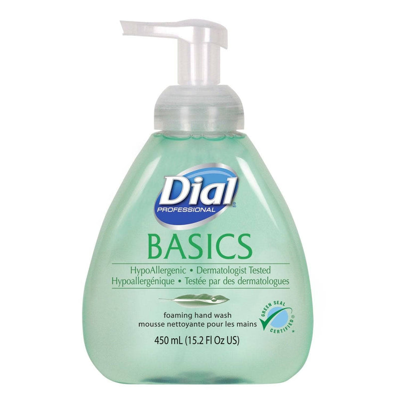 Dial Basics Foaming Hand Soap, Original, Honeysuckle, 15.2 Oz Pump Bottle, 4/Carton - DIA98609 - TotalRestroom.com
