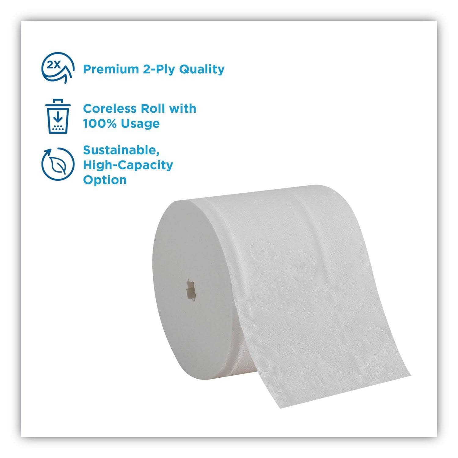 Georgia Pacific Compact Coreless Bath Tissue, Septic Safe, 2-Ply, White, 750 Sheets/Roll, 36/Carton - GPC19371CT - TotalRestroom.com