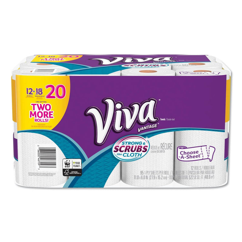 Viva Signature Cloth Choose-A-Sheet Paper Towels, 1-Ply, 11 X 5.9, White, 83 Sheets/Roll, 6 Rolls/Pack, 4 Packs/Carton - KCC49425 - TotalRestroom.com