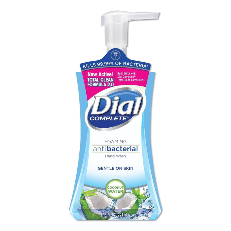 Dial Antibacterial Foaming Hand Wash, Coconut Waters, 7.5 Oz Pump Bottle - DIA09316 - TotalRestroom.com