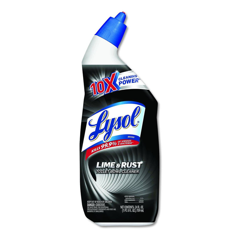 Lysol Disinfectant Toilet Bowl Cleaner W/Lime/Rust Remover, Wintergreen, 24 Oz - RAC98013EA - TotalRestroom.com