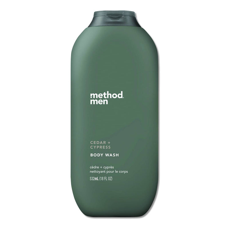 Method Mens Body Wash, 18 Oz, Cedar And Cyprus, 6/Carton - MTH01860