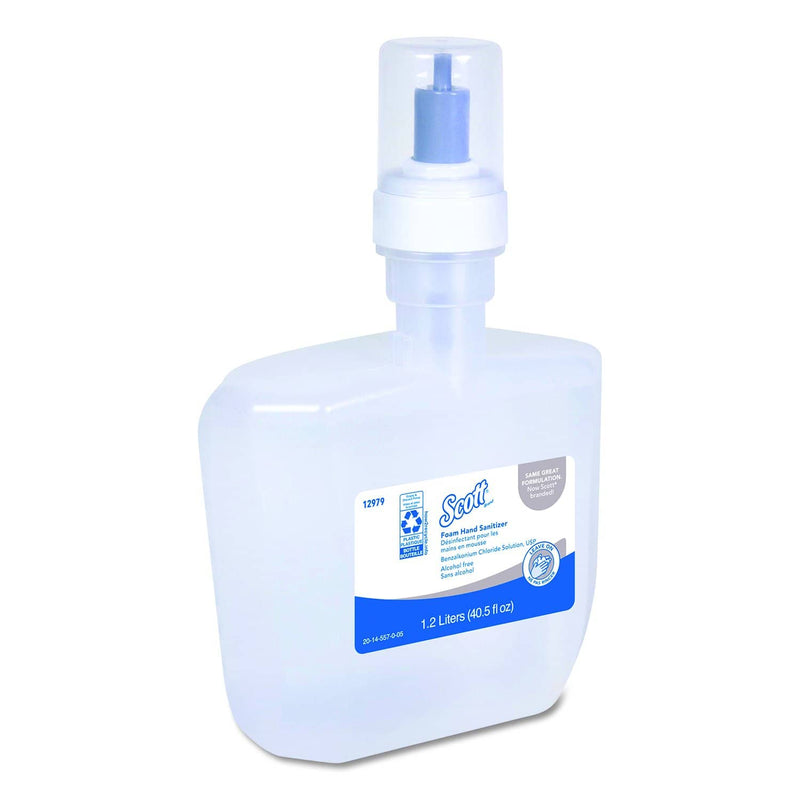 Scott Essential Alcohol-Free Foam Hand Sanitizer, 1,200 Ml, Clear, 2/Carton - KCC12979 - TotalRestroom.com