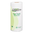 Marcal 100% Premium Recycled Perforated Towels, 11 X 9, White, 70/Roll, 15 Rolls/Carton - MRC610 - TotalRestroom.com