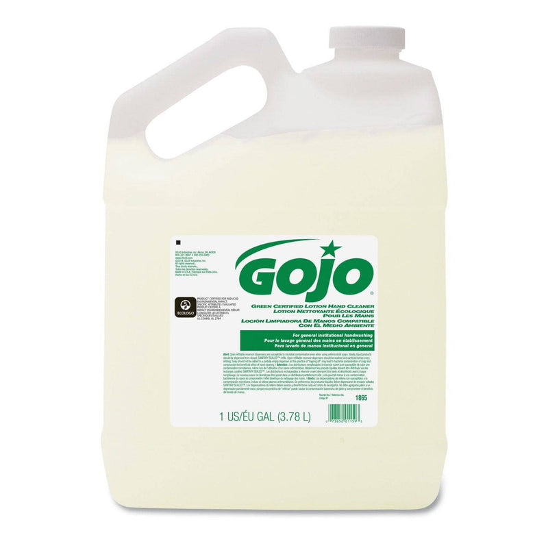 Gojo Green Certified Lotion Hand Cleaner, 1 Gallon Bottle, Floral Scent, 4/Carton - GOJ186504 - TotalRestroom.com