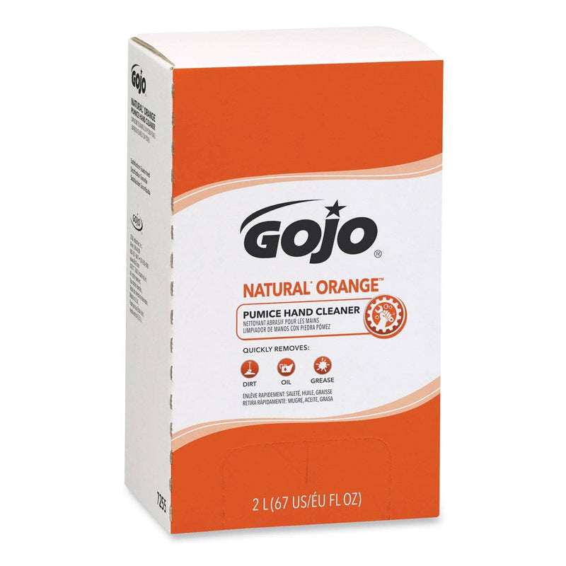 Gojo Natural Orange Pumice Hand Cleaner Refill, Citrus Scent, 2000Ml, 4/Carton - GOJ7255 - TotalRestroom.com
