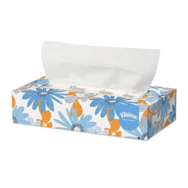 Kleenex White Facial Tissue, 2-Ply, White, Pop-Up Box, 100 Sheets