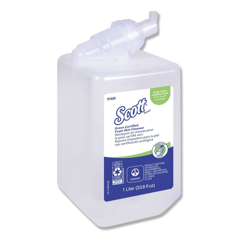 Scott Essential Green Certified Foam Skin Cleanser, Neutral, 1000Ml Bottle, 6/Carton - KCC91565CT - TotalRestroom.com