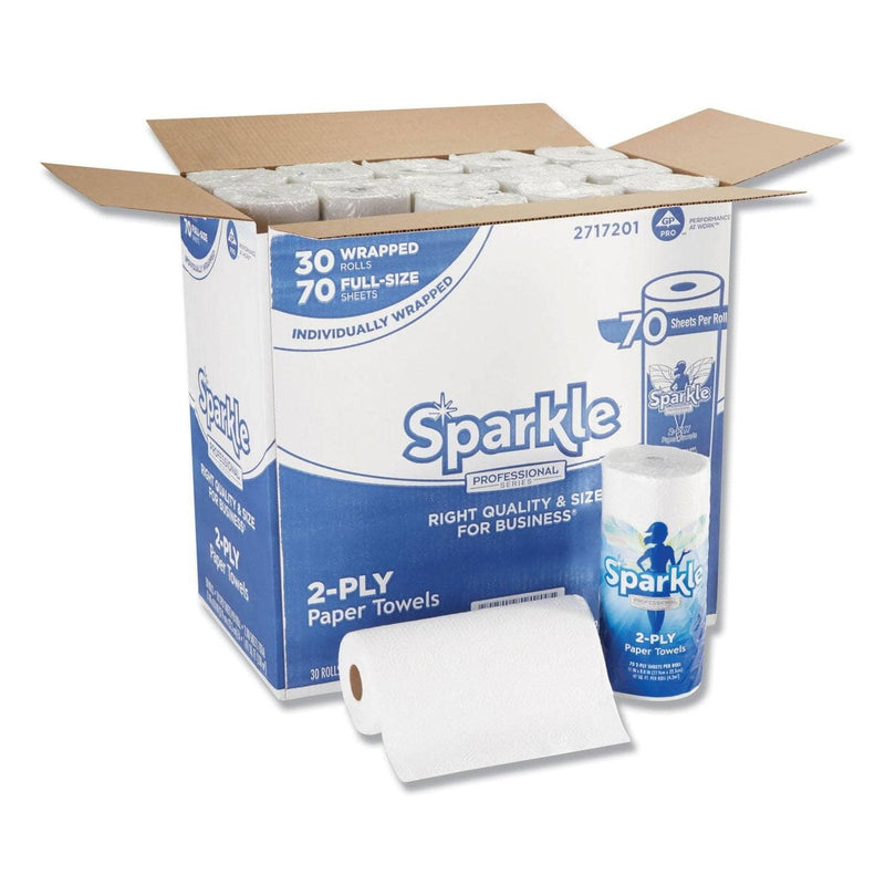 Georgia Pacific Sparkle Ps Perforated Paper Towels, 2-Ply, 11X8 4/5, White,70 Sheets,30 Rolls/Ct - GPC2717201 - TotalRestroom.com