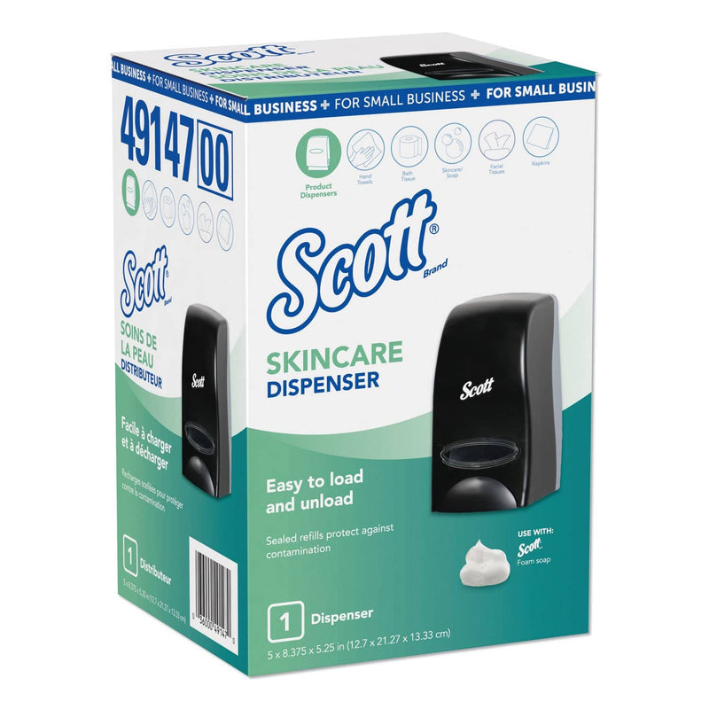 Scott Essential Manual Skin Care Dispenser, 1000 Ml, 5.43" X 4.85" X 8.36", For Small Business, Black - KCC49147 - TotalRestroom.com