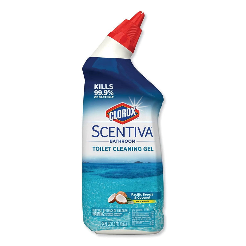 Clorox Scentiva Manual Toilet Bowl Cleaner, Pacific Breeze & Coconut, 24 Oz Bottle - CLO31788EA - TotalRestroom.com