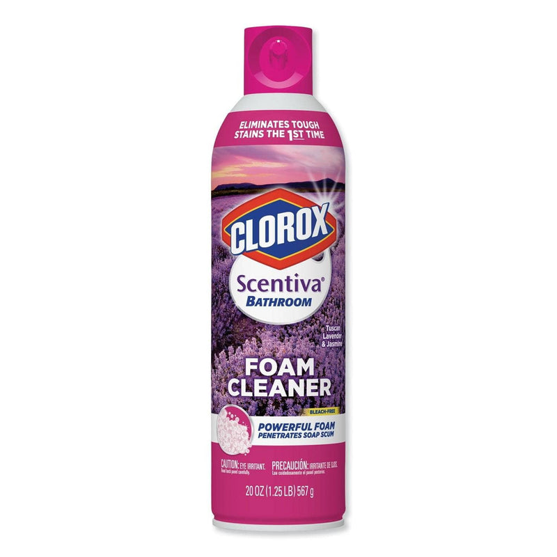 Clorox Scentiva Disinfecting Foam Multi Surface Cleaner, 20 Oz Can, Lavender - CLO31817EA - TotalRestroom.com