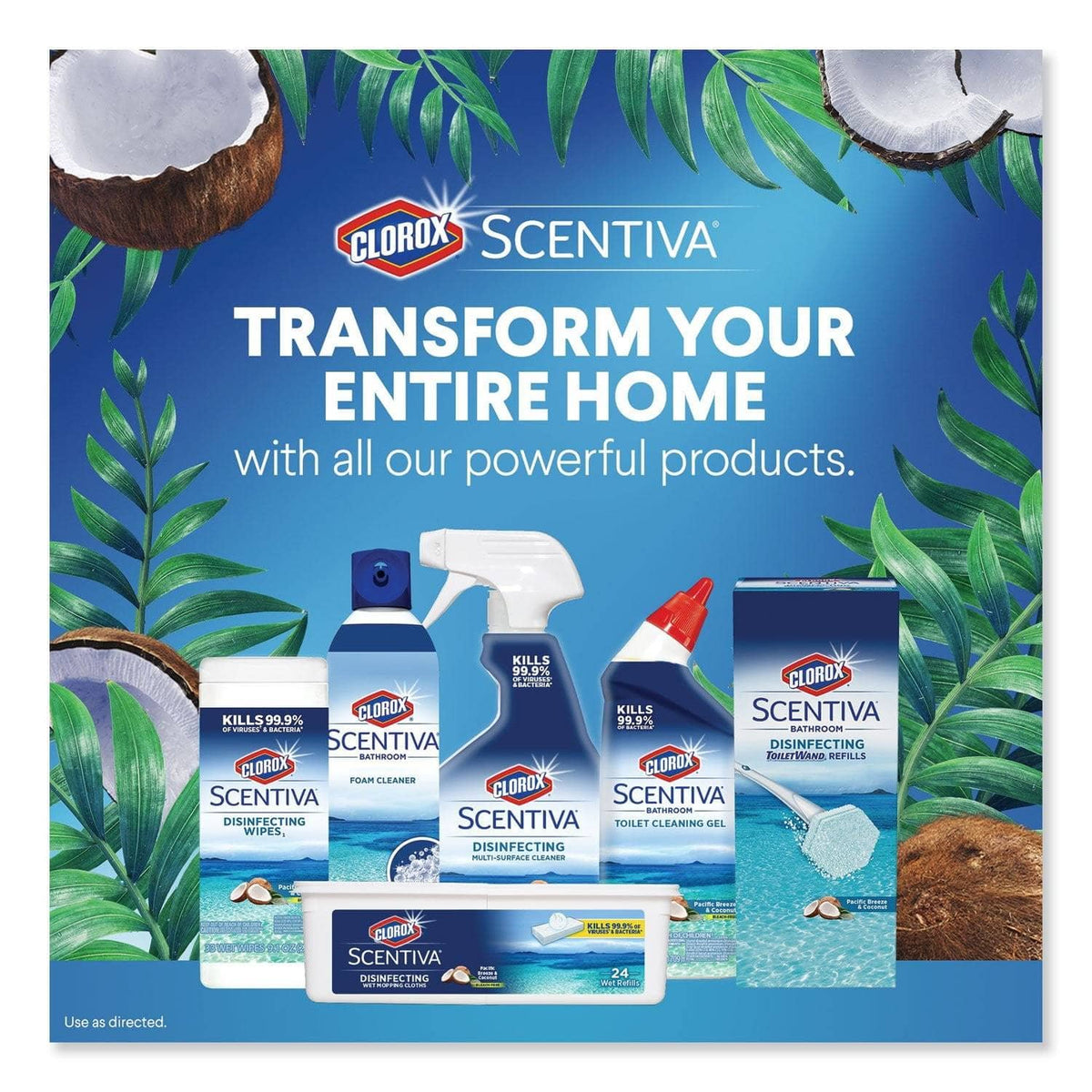 Clorox Scentiva Manual Toilet Bowl Cleaner, Pacific Breeze