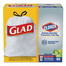 Glad Odorshield Tall Kitchen Drawstring Bags, 13 Gal, 0.95 Mil, 24" X 27.38", White, 80/Box - CLO78900BX - TotalRestroom.com