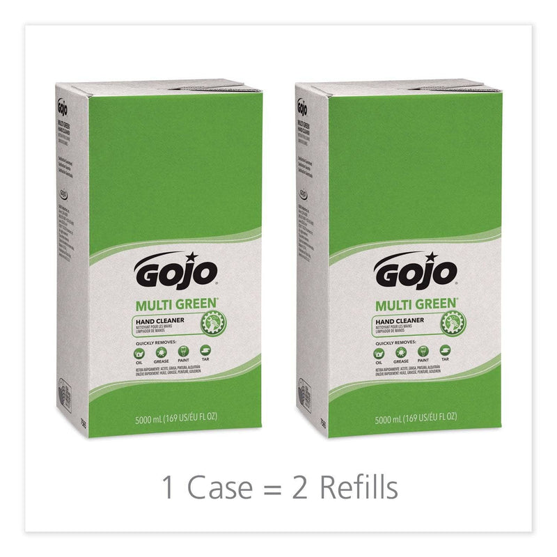 Gojo Multi Green Hand Cleaner Refill, 5000Ml, Citrus Scent, Green, 2/Carton - GOJ7565 - TotalRestroom.com