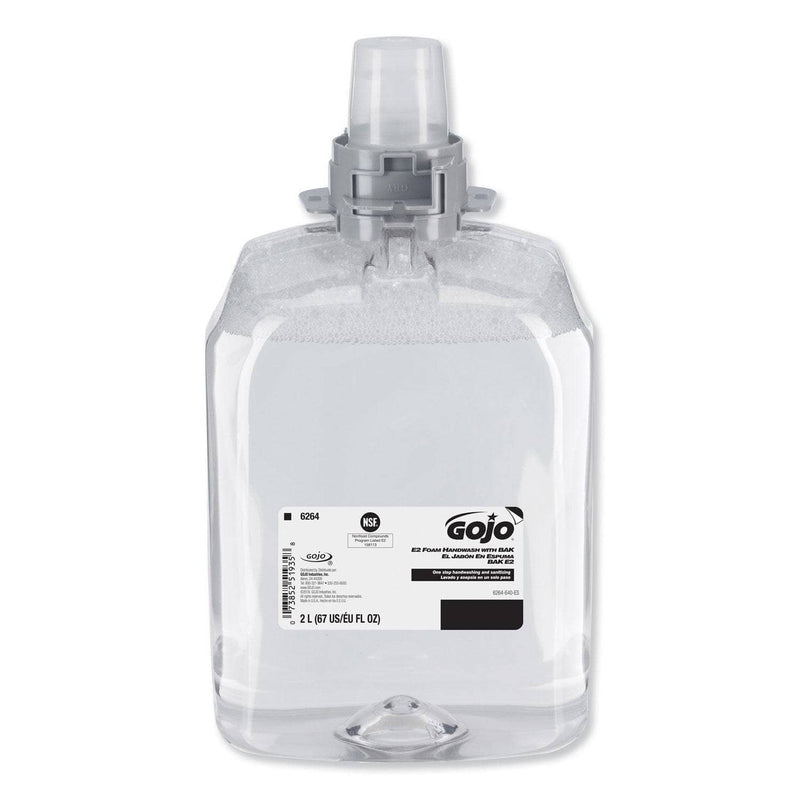Gojo E2 Foam Handwash With Bak, 2,000 Ml Refill, 2/Carton - GOJ626402CT