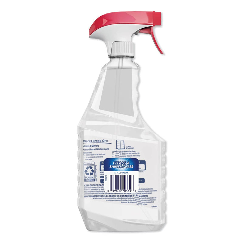 Windex Multi-Surface Vinegar Cleaner, Fresh Clean Scent, 23 Oz Spray Bottle, 8/Carton - SJN312620 - TotalRestroom.com