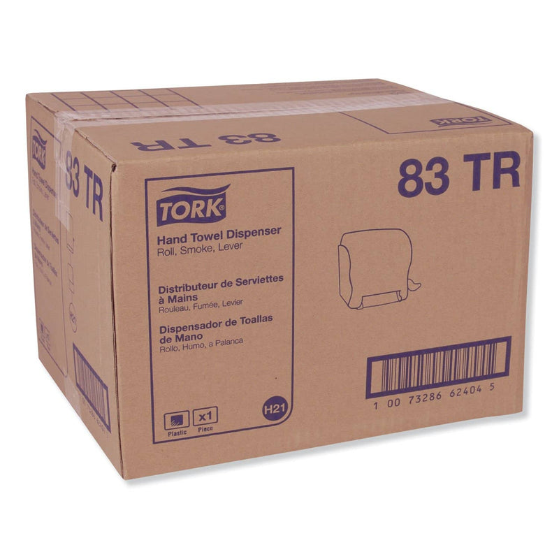 Tork Compact Hand Towel Roll Dispenser, 12.49 X 8.6 X 12.82, Smoke - TRK83TR - TotalRestroom.com