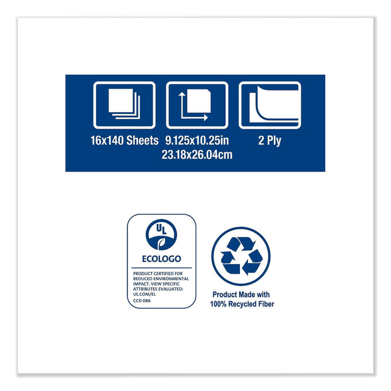 Tork Windshield Towel, 9.13 X 10.25, Blue, 140/Pack, 16 Packs/Carton - TRK192122 - TotalRestroom.com
