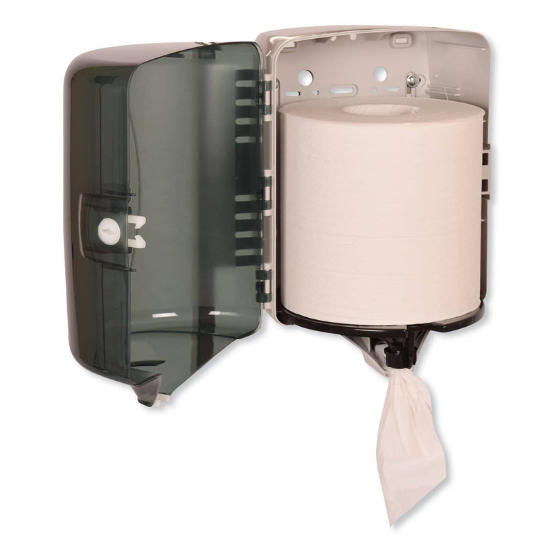Tork Centerfeed Hand Towel Dispenser, 10.125 X 10 X 12.75, Smoke - TRK93T - TotalRestroom.com