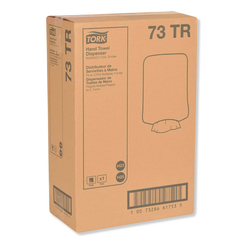 Tork Folded Towel Dispenser, 11 3/4 X 6 1/4 X 18, Smoke - TRK73TR - TotalRestroom.com