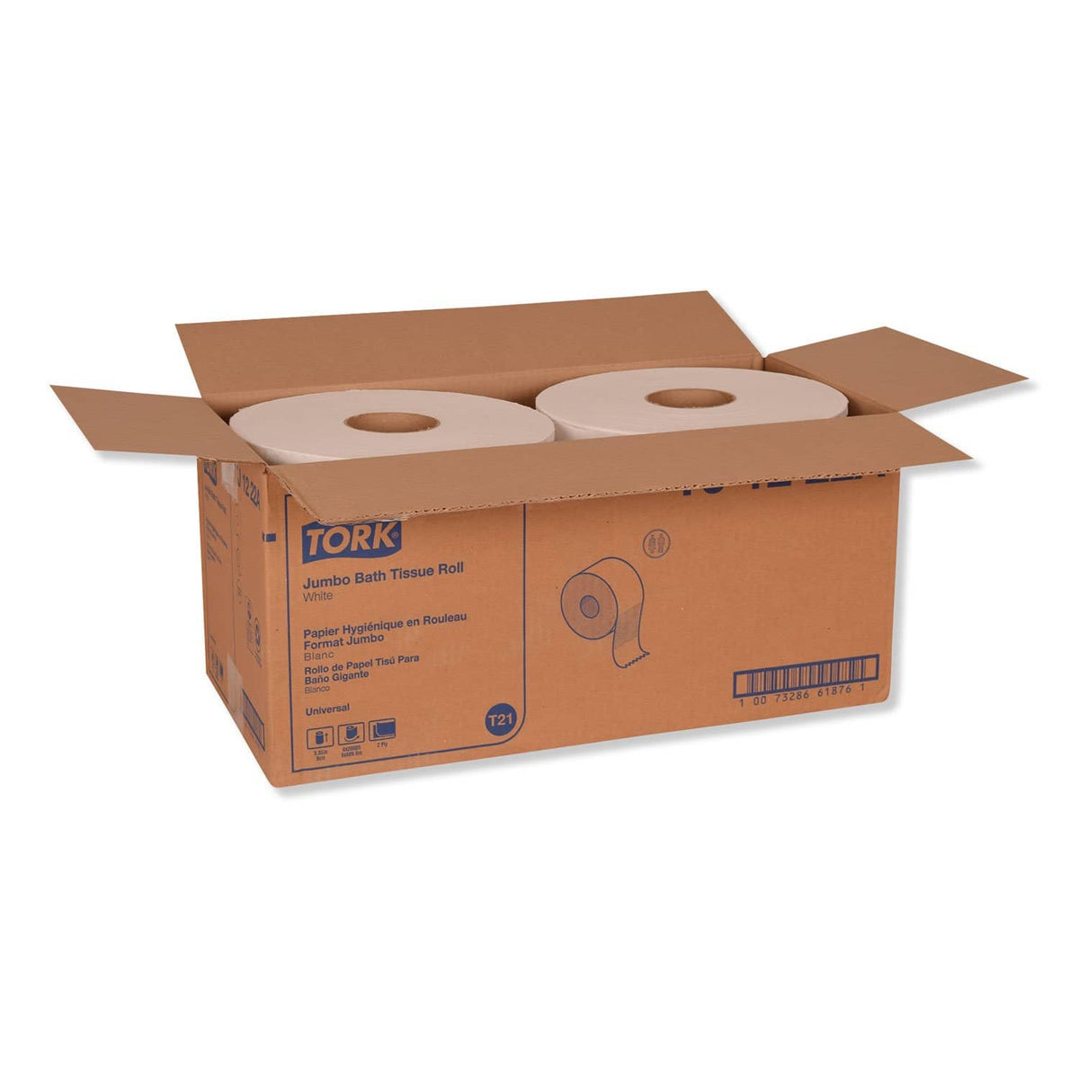 Tork Universal Jumbo Bath Tissue, Septic Safe, 2-Ply, White, 3.48" X 2,000 Ft, 6/Carton - TRKTJ1222A - TotalRestroom.com