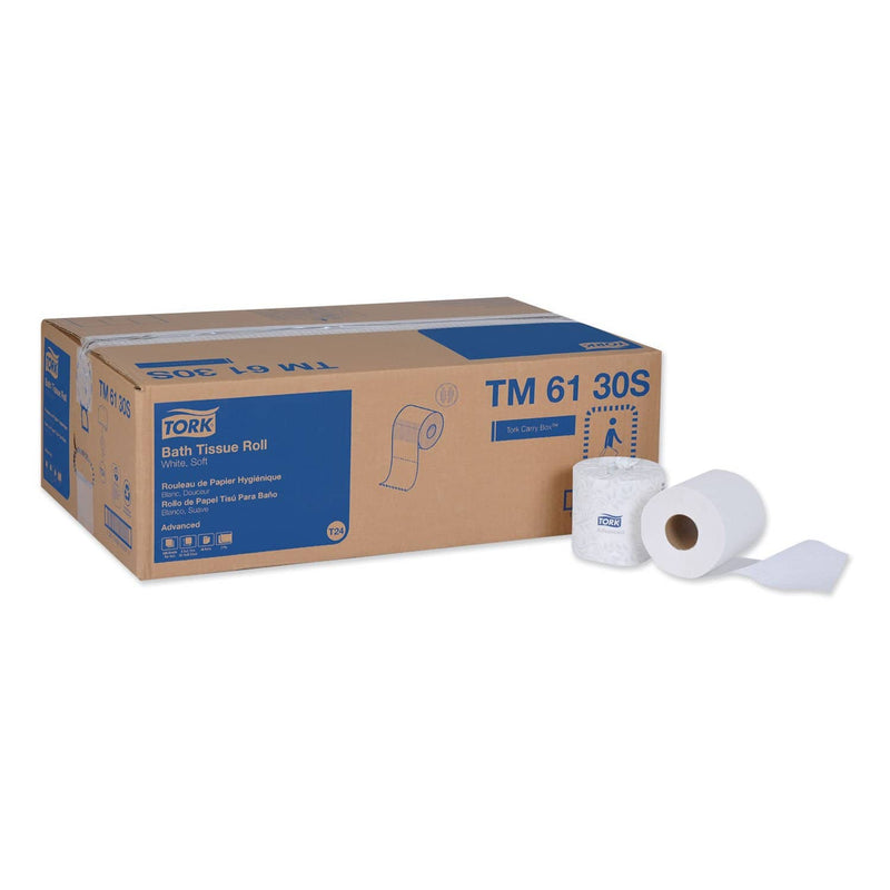 Tork Advanced Bath Tissue, Septic Safe, 2-Ply, White, 500 Sheets/Roll, 48 Rolls/Carton - TRKTM6130S - TotalRestroom.com