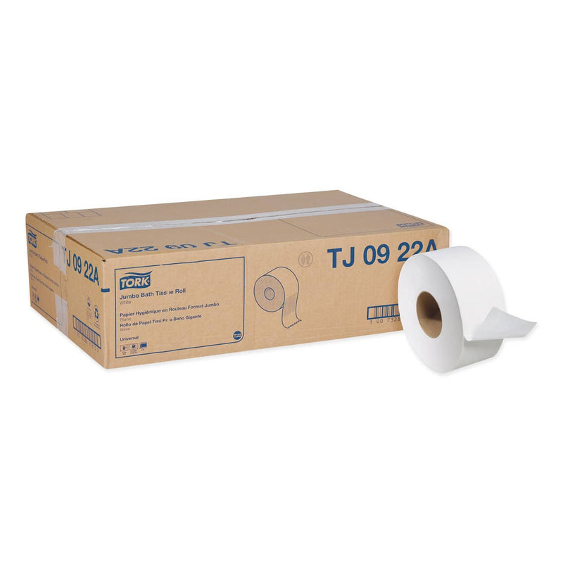 Tork Universal Jumbo Bath Tissue, Septic Safe, 2-Ply, White, 3.48" X 1,000 Ft, 12/Carton - TRKTJ0922A - TotalRestroom.com