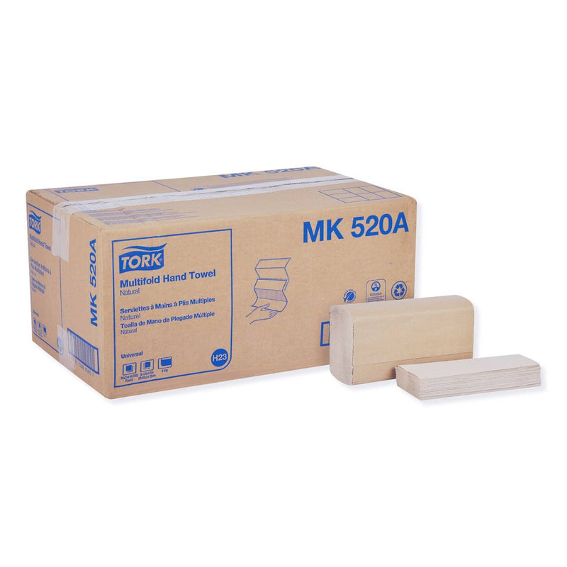 Tork Multifold Hand Towel, 9.13 X 9.5, Natural, 250/Pack, 16 Packs/Carton - TRKMK520A - TotalRestroom.com