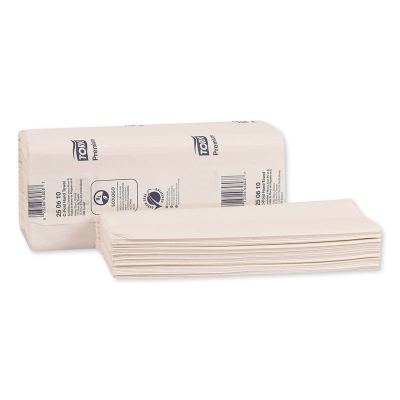 Tork Premium C-Fold Hand Towel, 10.13 X 12.75, White, 125/Pack, 16 Packs/Carton - TRK250610 - TotalRestroom.com