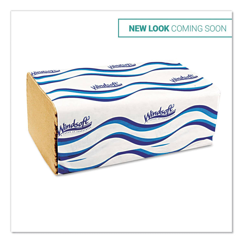 Windsoft Singlefold Towels, 1 Ply, 9.5 X 9., Natural, 250/Pack, 16 Packs/Carton - WIN106 - TotalRestroom.com