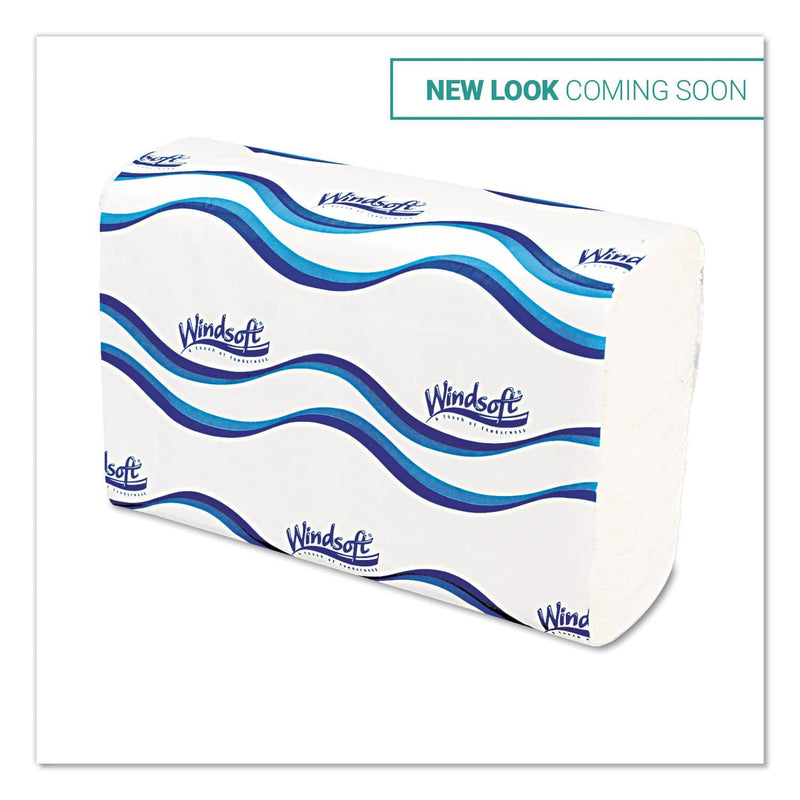 Windsoft Multifold Paper Towels, 1 Ply, White, 9.25 X 9.5, 200/Pack, 16/Carton - WIN105B - TotalRestroom.com