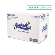 Windsoft Bath Tissue, Septic Safe, 2-Ply, White, 4 X 3.75, 500 Sheets/Roll, 96 Rolls/Carton - WIN2240B - TotalRestroom.com