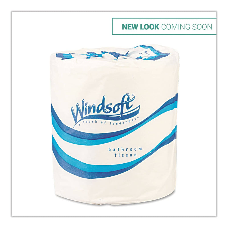 Windsoft Bath Tissue, Septic Safe, 1-Ply, White, 4 X 3.75, 1000 Sheets/Roll, 96 Rolls/Carton - WIN2210 - TotalRestroom.com