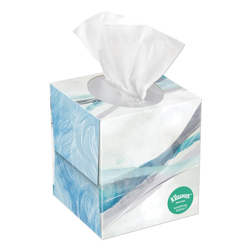 Kleenex Lotion Facial Tissue, 2-Ply, White, 65 Sheets/Box - KCC49974BX - TotalRestroom.com